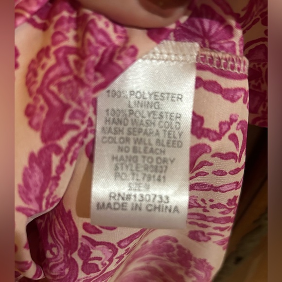 Umgee Queen of Pink Satin Dress w puff sleeves Oversized Size M - Picture 6 of 6